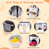 Costway Wooden Kids Play Corner Kitchen With Realistic Lights & Sounds Lighted Range Hood Brown