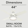 Dempsey Low Profile Ceiling Fan with Light Fixture - White | Ventilateur de plafond Dempsey à profil bas avec luminaire - Blanc