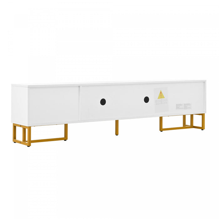Gavin 68.8\" TV Cabinet with Storage Drawers and Media Organization Function,White Tv Stand