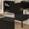 Nordika Slim 2-Door Storage Console Accent Cabinet - Black | Armoire décorative de rangement mince Nordika à 2 portes - noire