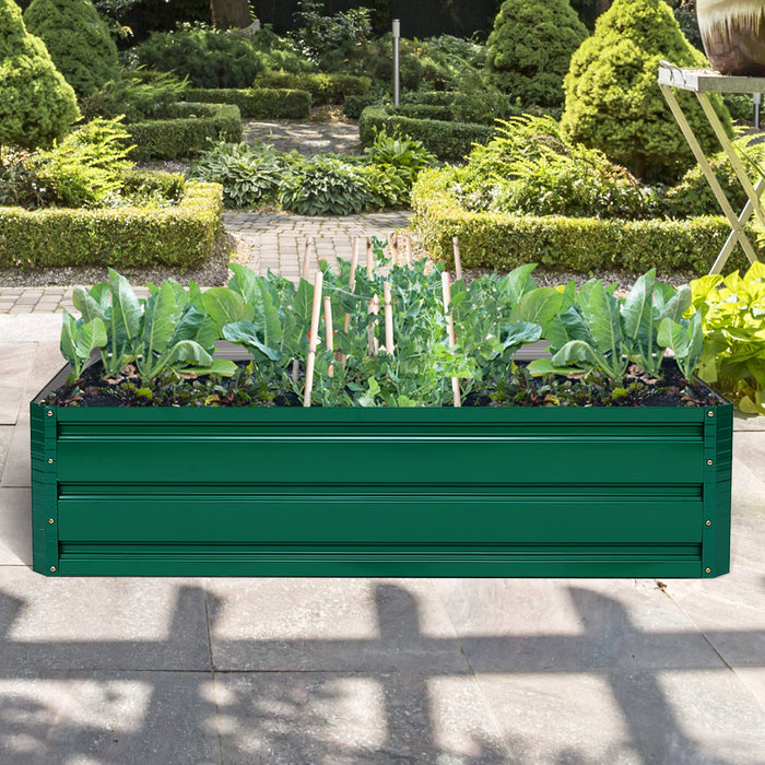 Costway 40\"x32\" Patio Raised Garden Bed Vegetable Flower Plant Dark Green New