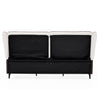 Ava Teddy Fleece Platform Bed with Wingback Headboard and Faux Upholstered, King Size, White King Bed  | Le lit plateforme Ava en polaire Teddy avec tete de lit a oreilles et revetement en simili cuir, taille King, couleur blanche