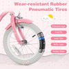 Costway 14" Kid's Bike With Removable Training Wheels & Basket For 3-5 Years Old Pink