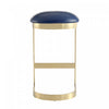 Aura Modern Metal Upholstered Barstool in Blue - Set of 2 Bar Stool | Tabouret de bar moderne en metal et tissu Aura bleu - Lot de 2