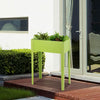 Costway 24'' X12'' Outdoor Elevated Garden Plant Stand Raised Tall Flower Bed Box