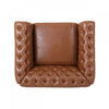 Gibbon Comfy Faux Leather Upholstery Arm Chair With Tufted Back,brown Accent Chair | Gibbon Fauteuil Confortable Avec Revetement En Similicuir Et Dossier Capitonne, Marron