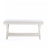 Abigail Mid-Century Modern Upholstered Velvet Accent Bench in Cream | Banc d’appoint moderne du milieu du siecle Abigail en velours creme capitonne