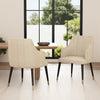 Eda Modern Wood Armchair in Cream Dining Chair | Fauteuil moderne Eda en bois avec accoudoirs, coloris creme