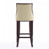 Fifth Avenue Traditional Wood Upholstered Barstool in Cream - Set of 2 | Tabouret de bar traditionnel en bois avec assise rembourree creme Fifth Avenue - Lot de 2