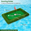 Costway Rectangular Floating Golf Green For Pool Includes Golf Hitting Mat 6 Golf Balls