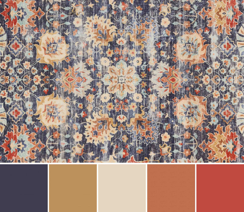 Nairi Traditional 10'0\" x 13'0\" Area Rug in Blue Indoor Area Rug