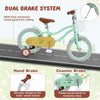 Prorider 14" Kid's Bike With Removable Training Wheels & Basket For 3-5 Years Old Green