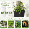 Costway 23" Tall Planters Set Of 2 Rattan Wicker Plant Pot Self-watering Tree Pot Black