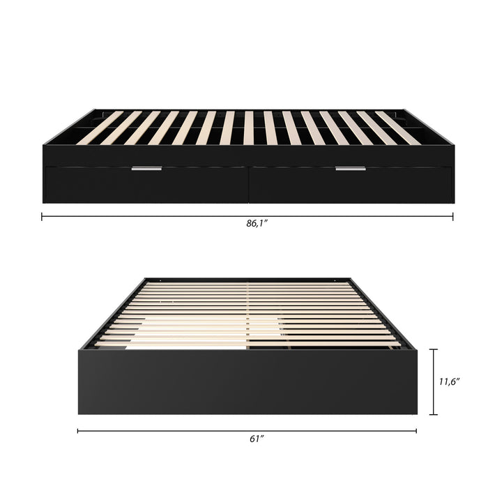 Hunter 2-Drawer Storage Bed Queen Bed