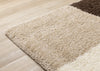 Fairmont Brown Beige White Checkered Rug, 6'7" x 9'6" Indoor Area Rug | Tapis Fairmont a carreaux brun beige blanc, 6'7'' x 9'6''
