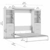 Bestar Pur Queen Murphy Bed and Two Shelving Units with Drawers 115-Inch Wall Bed|Grand lit escamotable mural Pur de Bestar de 115 po avec 2 meubles à tablettes et tiroirs
