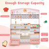 Costway 2 In 1 Kids Play Kitchen & Restaurant Double-sided Pretend Playset With Canopy