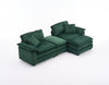 Liam 84.6" Comfortable Cloud Modular Sofa with Corduroy Upholstered,Green  | Liam Canape modulaire confortable Cloud 84,6" avec revetement en velours cotele, Vert
