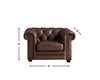 Hydeline Standwood Leather Chair - Brown|Fauteuil Standwood de Hydeline en cuir - brun