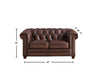 Hydeline Standwood Leather Loveseat - Brown|Causeuse Standwood de Hydeline en cuir - brune