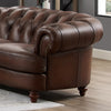Hydeline Brixton Leather Loveseat - Brown|Causeuse Brixton de Hydeline en cuir - brune