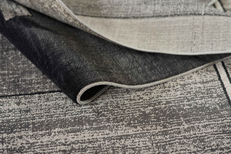 Sorelle Contemporary 7'9\" x 9'10\" Area Rug in Grey Indoor Area Rug