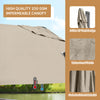 Costway 10x10 ft Patio Offset Cantilever Umbrella Aluminum 360° Rotation Tilt Coffee