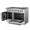 Forno Galiano 48" White Gas Range, 4.32 cu.ft- FFSGS6444-48WHT | Cuisiniere a gaz blanche Galiano 48 pouces, 4,32 pi³ – FFSGS6444-48WHT