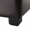 Liam 34.25" Large Square Faux Leather Ottoman Coffee Table with Storage,Chocolate  | Liam Ottoman Coffre Carre Large de 34,25" en Simili Cuir avec Rangement, Chocolat