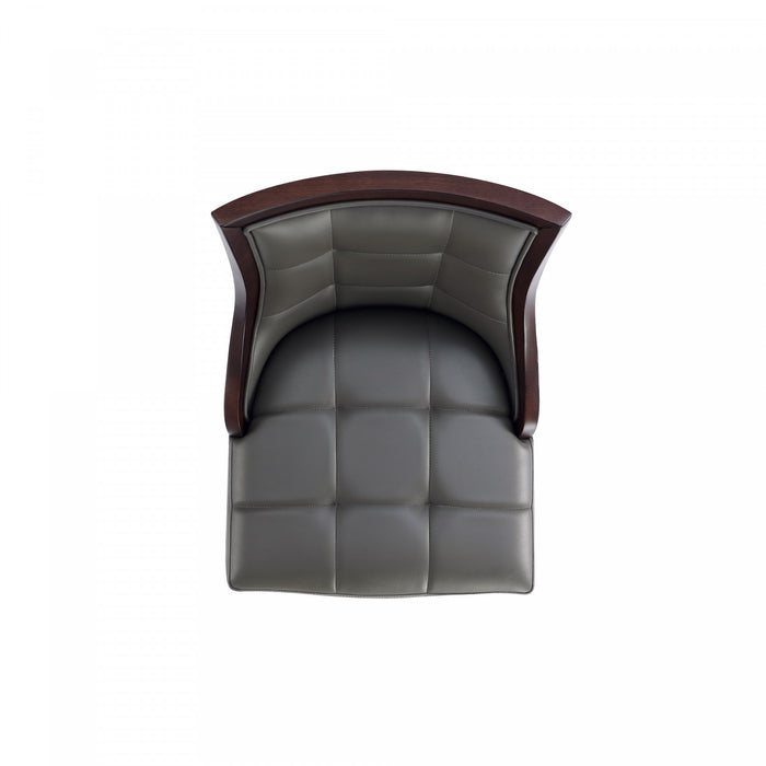 Fifth Avenue Traditional Wood Upholstered Barstool in Graphite - Set of 3