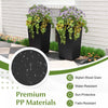 Costway 23" Tall Planter Set Of 2 For Indoor/ Outdoor Use Large Self-watering Plant Pot Black
