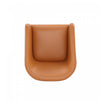 Anna Round Modern Vegan Leather Armchair in Saddle Brown - Set of 2 | Fauteuil moderne Anna en cuir vegetalien couleur brun selle - Lot de 2