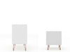 Rockefeller Mid-Century Modern 2-Piece Dresser Set in White | Ensemble de commodes 2 pieces Rockefeller style milieu du siecle en blanc