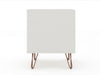 Rockefeller Mid-Century Modern 20" Nightstand in Off White (2-Drawer) - Set of 2 | Table de nuit Rockefeller Mid-Century Modern 20" en blanc casse (2 tiroirs) - Lot de 2