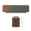 Nordika Riva 72" TV Stand - Walnut|Meuble pour téléviseur Riva Nordika de 72 po - noyer