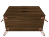 Rockefeller Mid-Century Modern 35" Dresser in Chestnut Brown (3-Drawer) - Set of 2 | Commode Rockefeller Mid-Century Modern 89 cm en marron chataigne (3 tiroirs) – Lot de 2
