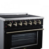 Forno Massimo 36 Inch Freestanding Electric Range, 5 radiant burners, 5.36 cu.ft., Black- FFSEL6020-36BLK | Cuisiniere electrique Massimo de 36 po, 5 foyers radiants, 5,36 pi³, noir – FFSEL6020-36BLK