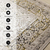 Zaris Cream Yellow Black Elegant Classic Rug, 5'3" x 7'7" Indoor Area Rug | Tapis Zaris creme, jaune et noir elegant classique, 5'3" x 7'7"