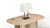 22" Black Modern Rectangular Table Lamp with Fabric Shade | Lampe de table rectangulaire moderne noire de 22 po avec abat-jour en tissu