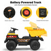 12v Battery Kids Ride On Dump Truck Rc Construction Tractor W/ Electric Bucket