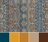 Gianna Traditional 9'0" x 12'0" Area Rug in Blue Indoor Area Rug | Tapis Traditionnel Gianna 9'0" x 12'0" en Bleu