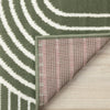 Florence Green White Modern Geometric Arches Rug, 6'7" x 9'6" Indoor Area Rug | Tapis Florence vert et blanc a motifs geometriques modernes en arches, 6'7" x 9'6"