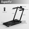 Superfit 2.25hp 2 In 1 Folding Treadmill Remote Control W/ App Control Speaker Black