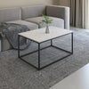 Terra Rectangular Coffee Table With Marble Top | Terra Table Basse Rectangulaire avec Plateau en Marbre