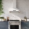 Forno Venezia 36 Inch Wall-Mounted Range Hood, White-FRHWM5503-36WHT | Hotte de cuisiniere murale Venezia de 36 po, blanc-FRHWM5503-36WHT