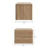 Nordika James Nightstand With 2-Drawers - Brown Oak|Table de nuit James Nordika à 2 tiroirs - chêne brun