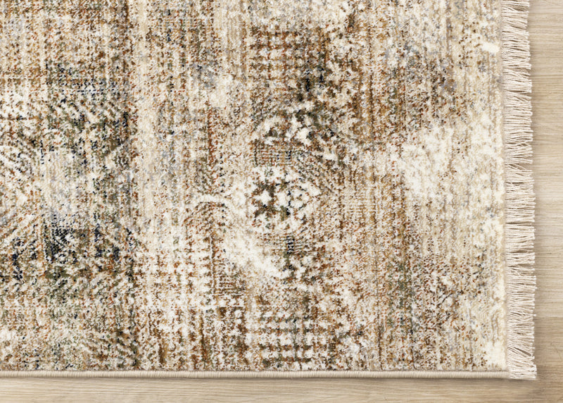 Sydney Beige Grey Cream Distressed Area Rug - 5'3\" x 7'10\"