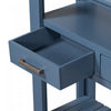 Ava 62.2'' Large Entryway Table with Drawers and Open Shelves,Navy Blue Sofa Table  | Table d'entree Ava 62,2'' avec tiroirs et etageres ouvertes, bleu marine