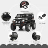 Costway 12v Kids Ride On Truck Remote Control Electric Car W/lights&music Black