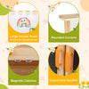 Costway Mud Kitchen For Kids With Planting Pots Stovetops Removable Sink Acrylic Panel